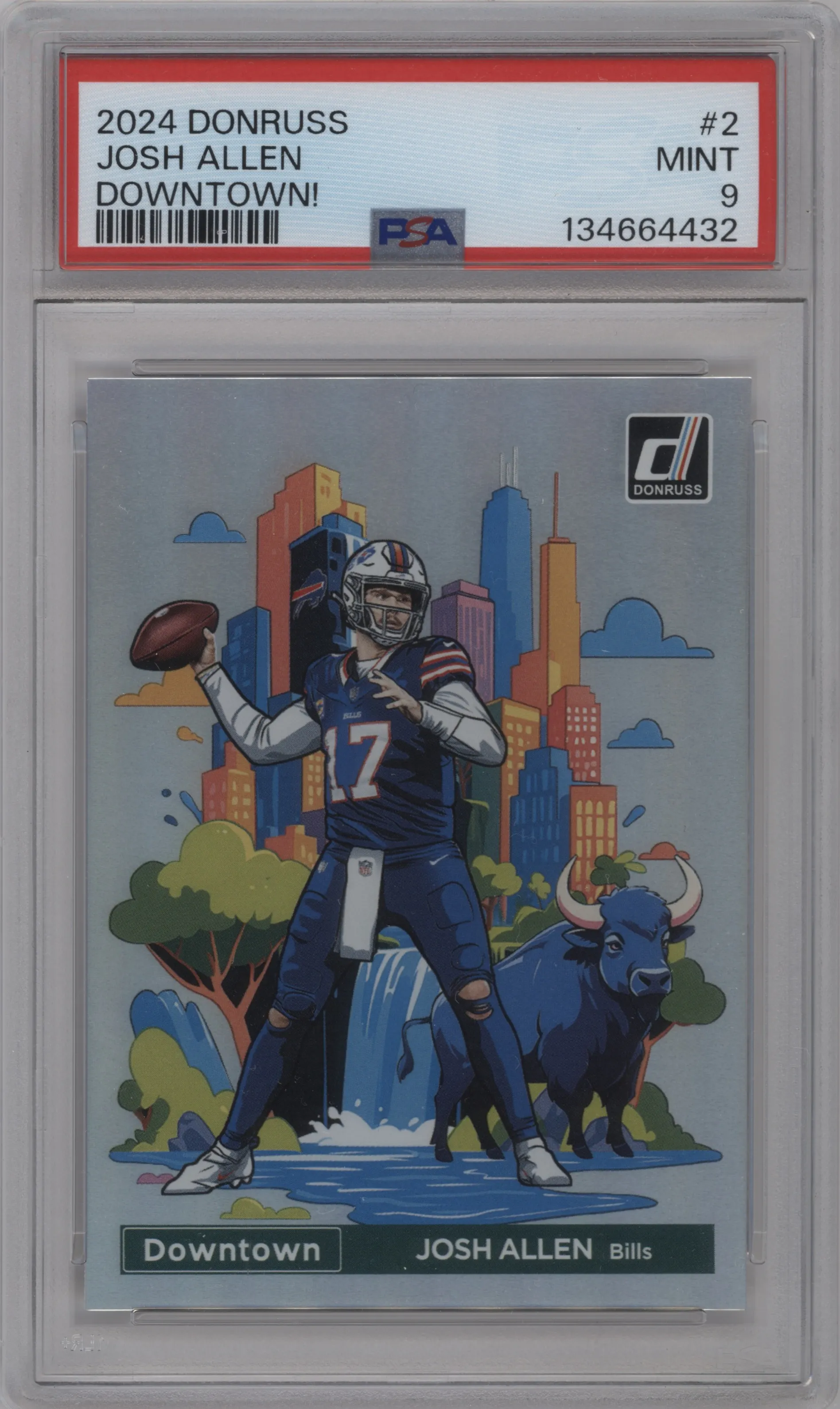 2024 Donruss Downtown Josh Allen #2 PSA 9