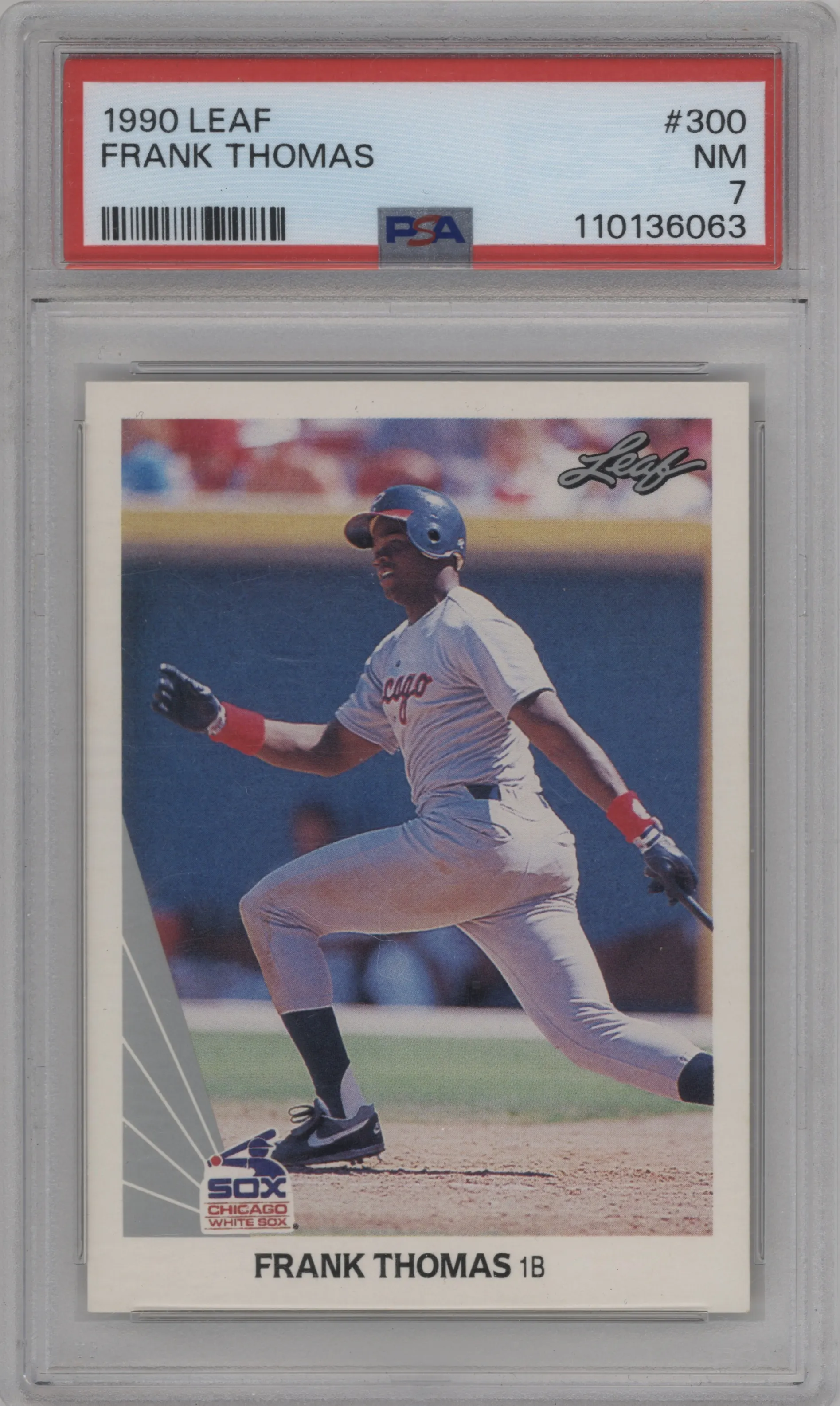 1990 Leaf Frank Thomas #300 PSA 7