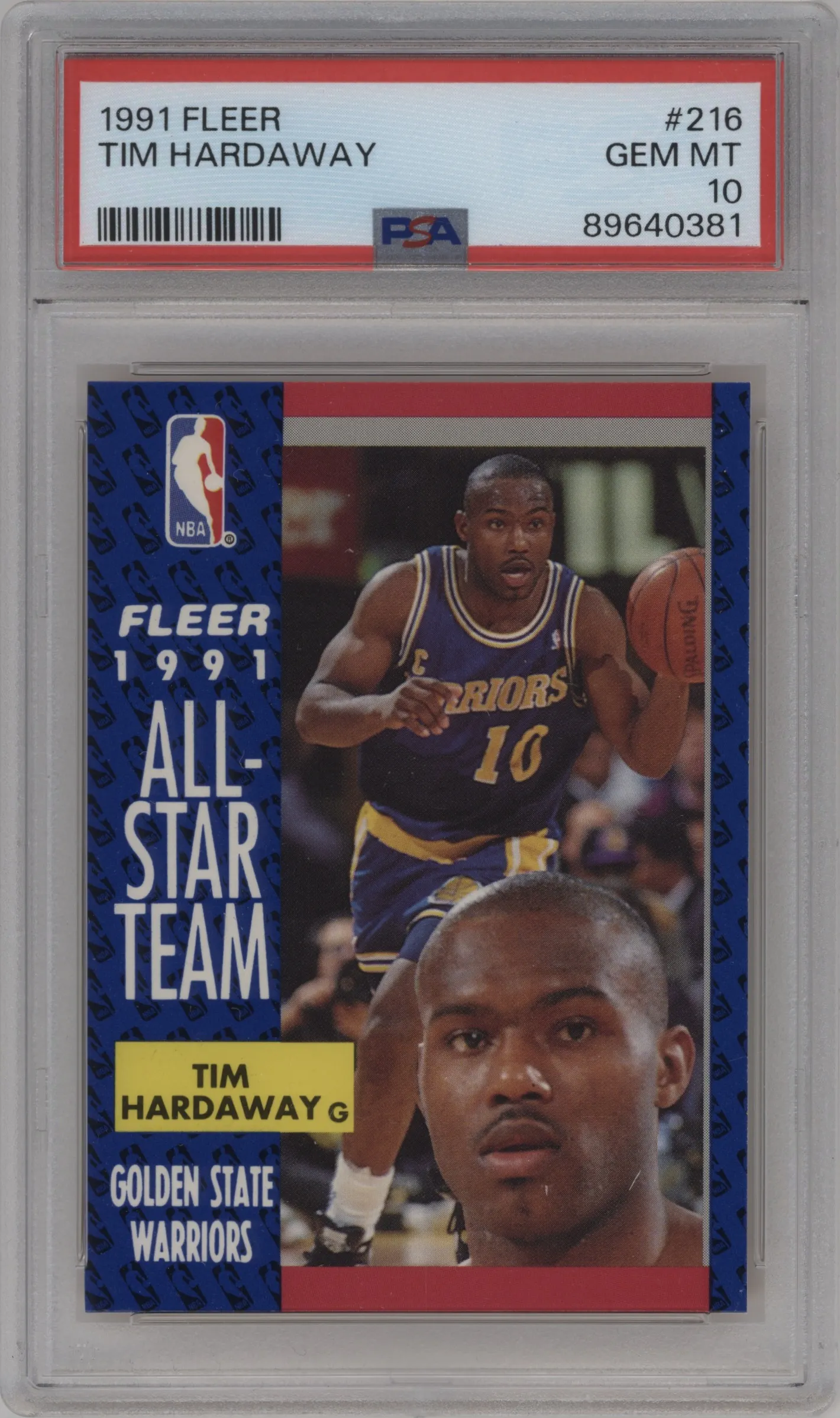 1991 Fleer Tim Hardaway PSA 10