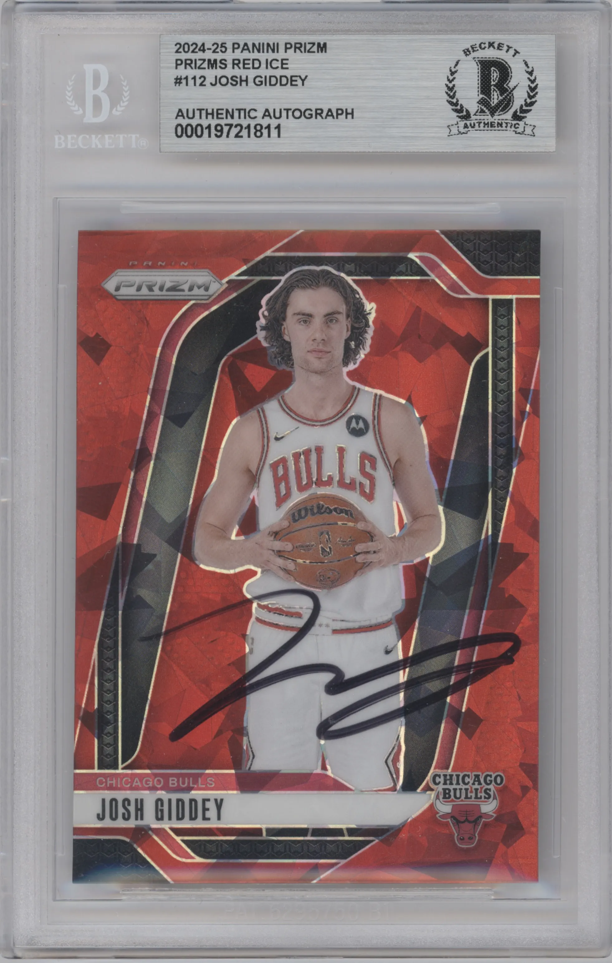2024 Panini Prizm Josh Giddey Red Ice BGS AUTHENTIC #112 BGS