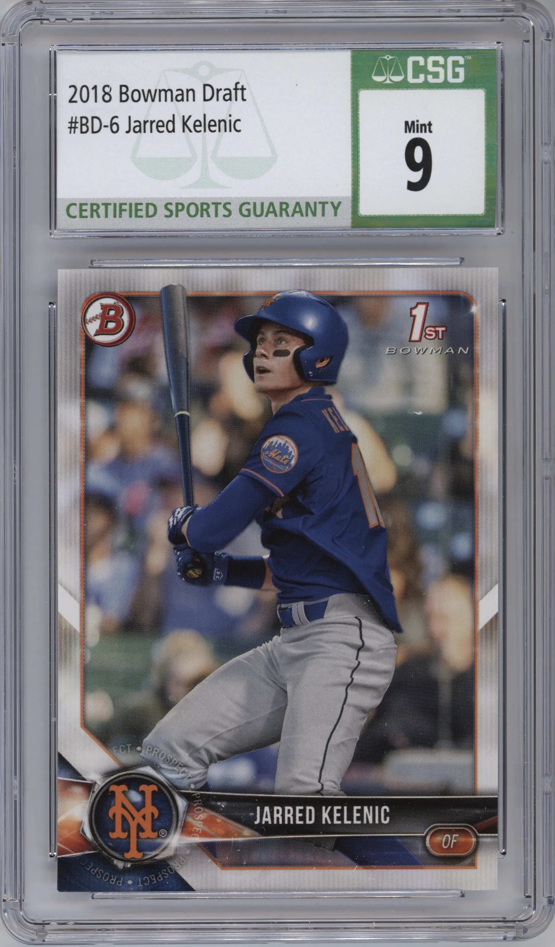 2018 Bowman Draft Jarred Kelenic CGC 9