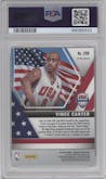 Vince Carter from the 2019-20 Panini Mosaic  set featuring a Genesis parallel graded by PSA and given an overall grade of 10.
