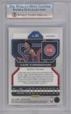 Cade Cunningham from the 2021-22 Panini Prizm  set featuring a Choice Tiger Stripe parallel graded by Beckett and given an overall grade of 9.