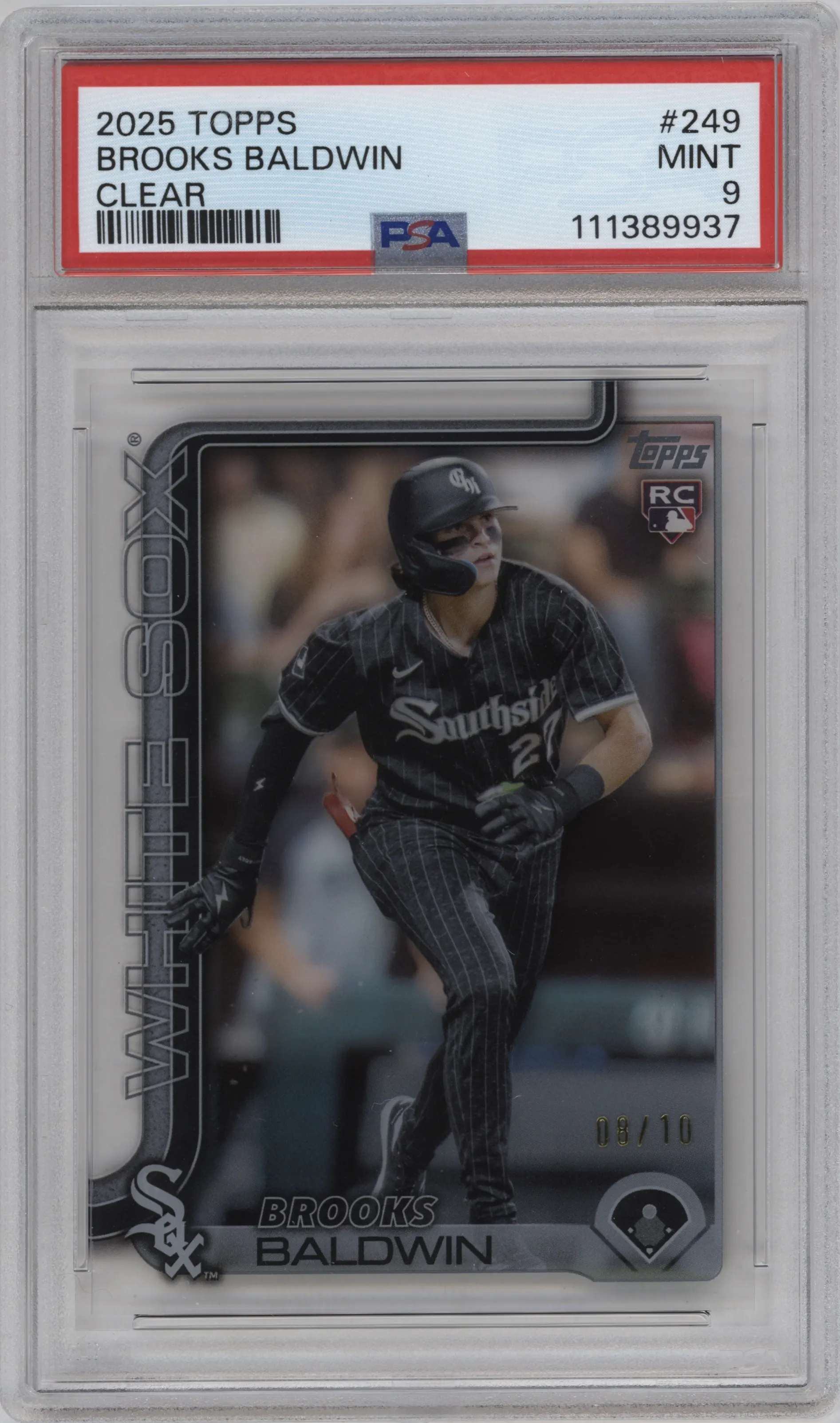 2025 Topps Brooks Baldwin Clear #249 PSA 9