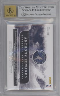 Anthony Edwards from the 2020-21 Panini Origins  set featuring a Gold parallel graded by Beckett and given an overall grade of 9.