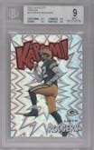 Aaron Rodgers from the 2021 Panini Absolute set graded by Beckett and given an overall grade of 9.