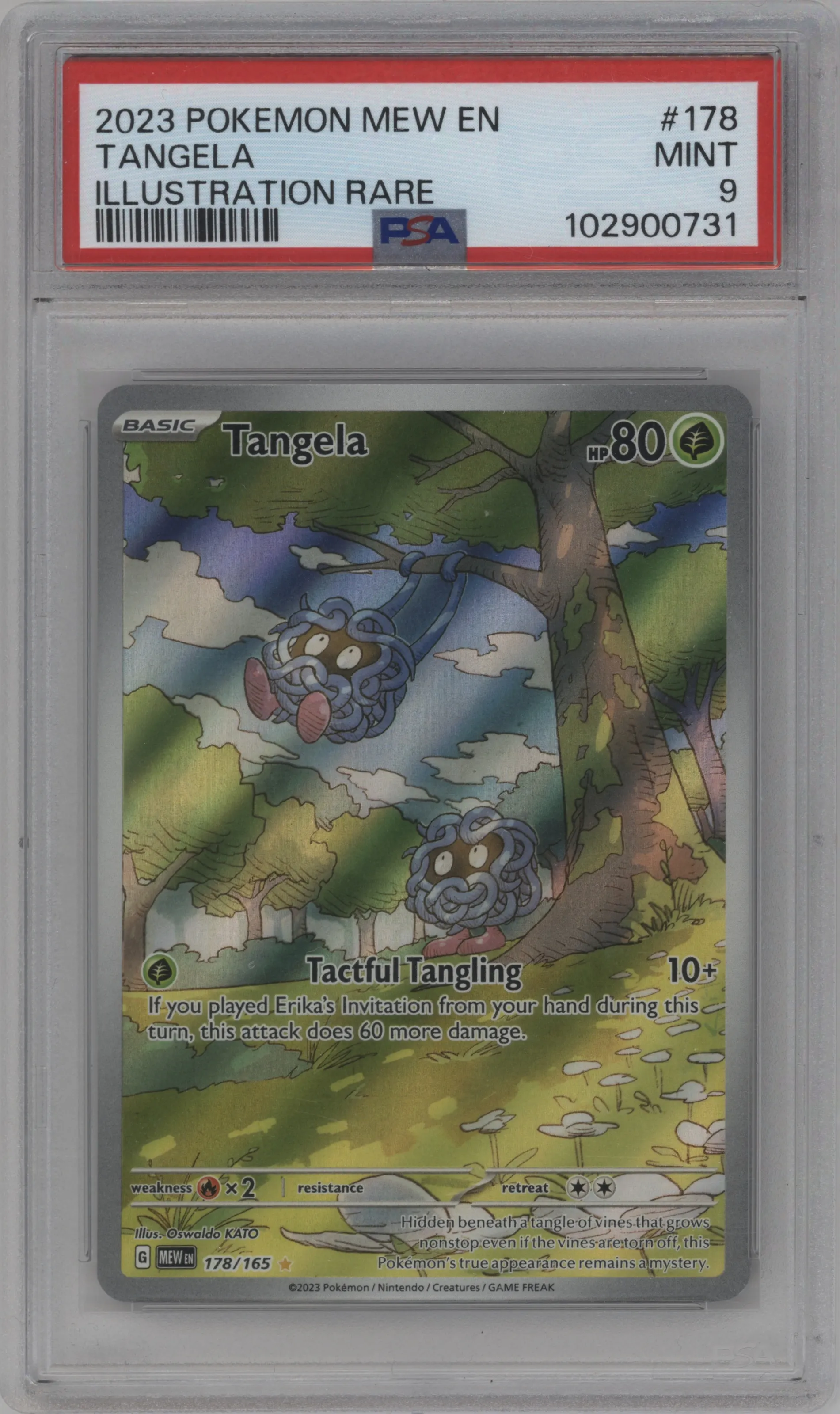 2023 Pokemon SV Tangela #178 PSA 9