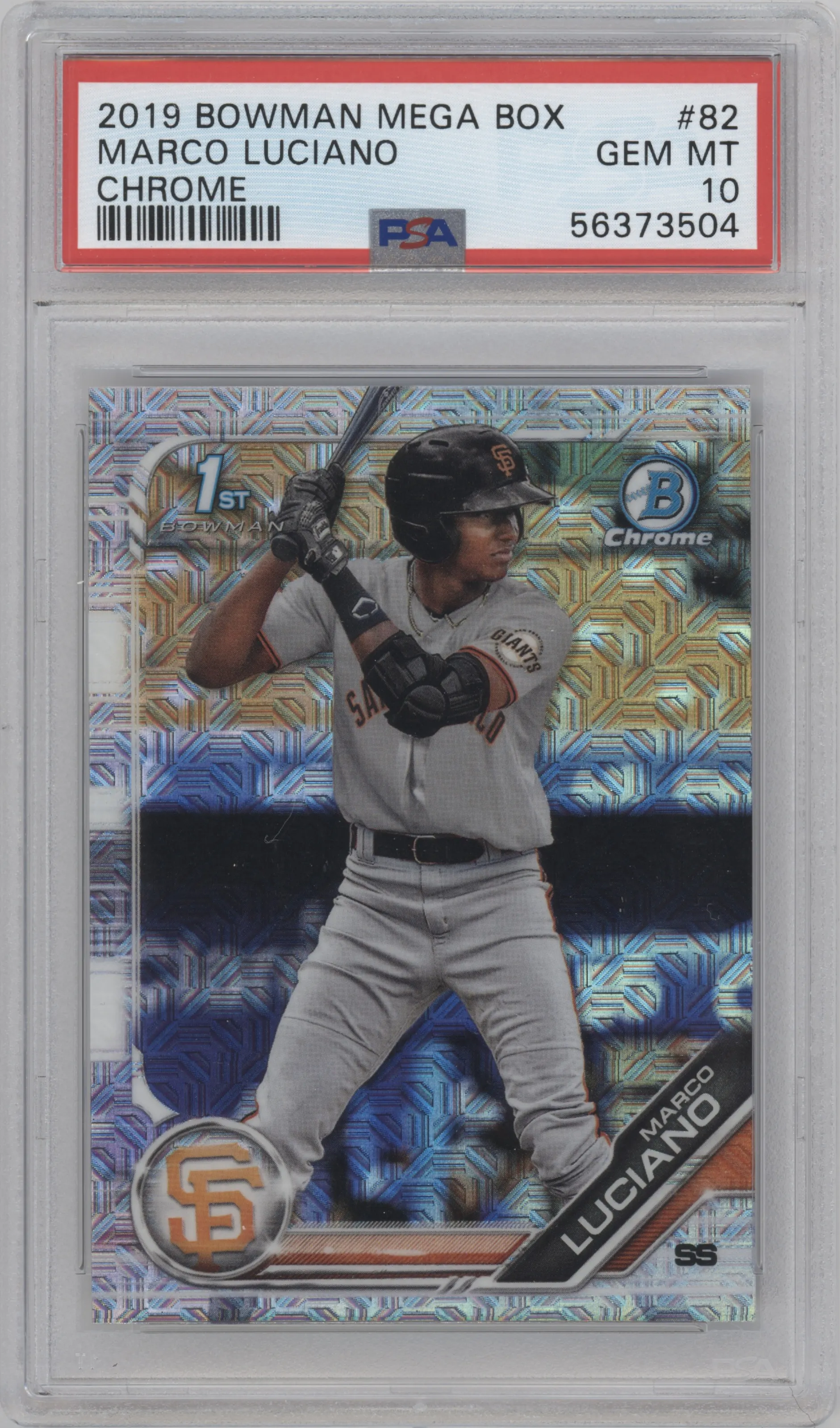2019 Bowman Mega Box Chrome Marco Luciano PSA 10