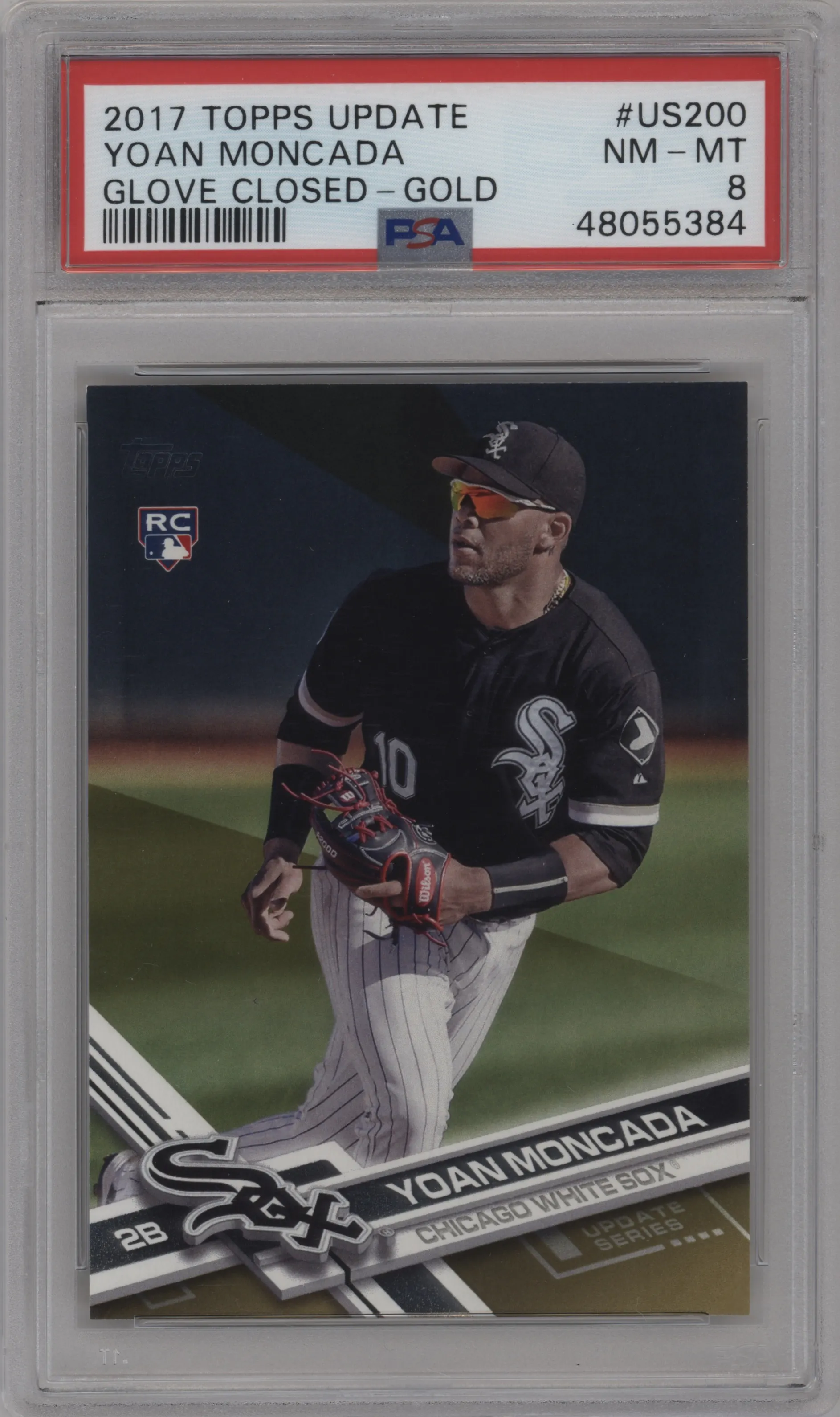 2017 Topps Update Yoan Moncada Gold PSA 8