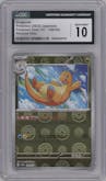 Dragonite from the 2023 Pokemon SV JPN set featuring a Master Ball parallel graded by CSG and given an overall grade of 10.