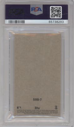 Aaron Judge from the 2017 Topps Archives set graded by PSA and given an overall grade of 10.