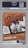 Ronald Acuna Jr. from the 2022 Panini Absolute set graded by PSA and given an overall grade of 10.