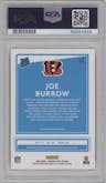 Joe Burrow from the 2020 Panini Donruss Optic set graded by PSA and given an overall grade of 10.