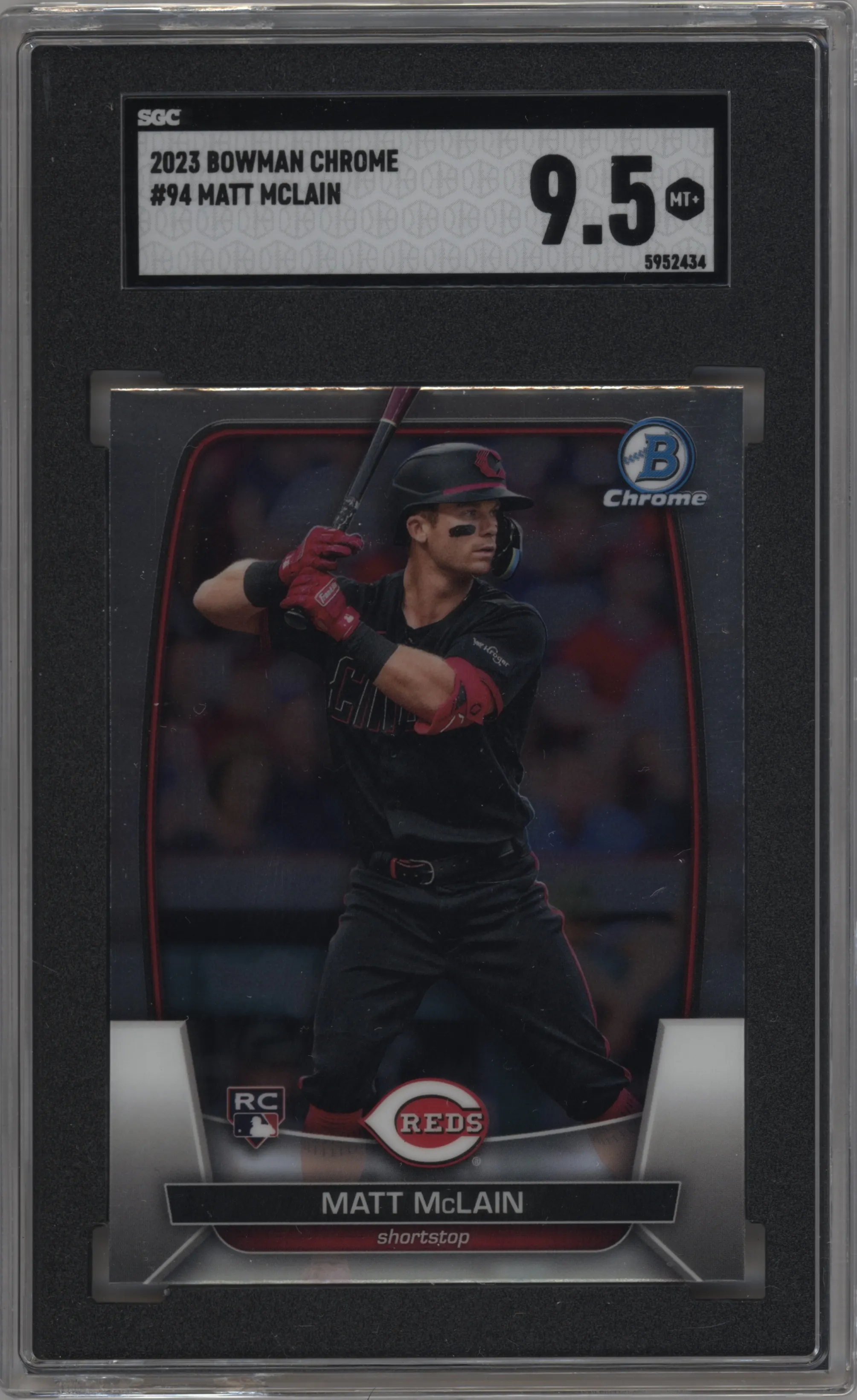 2023 Bowman Chrome Matt McLain SGC 9.5