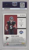 Drake London from the 2022 Panini Contenders set graded by PSA and given an overall grade of 9.