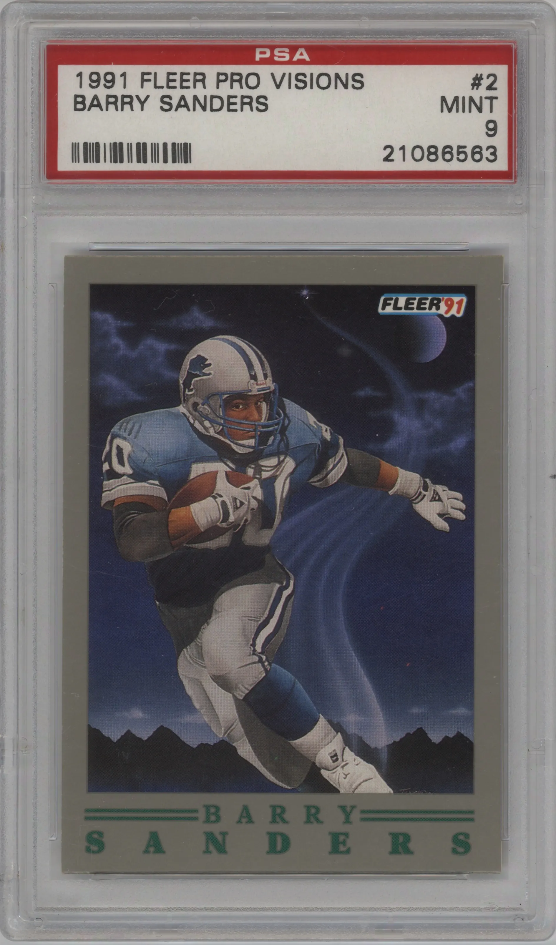 1991 Fleer Pro-Visions Barry Sanders #2 PSA 9