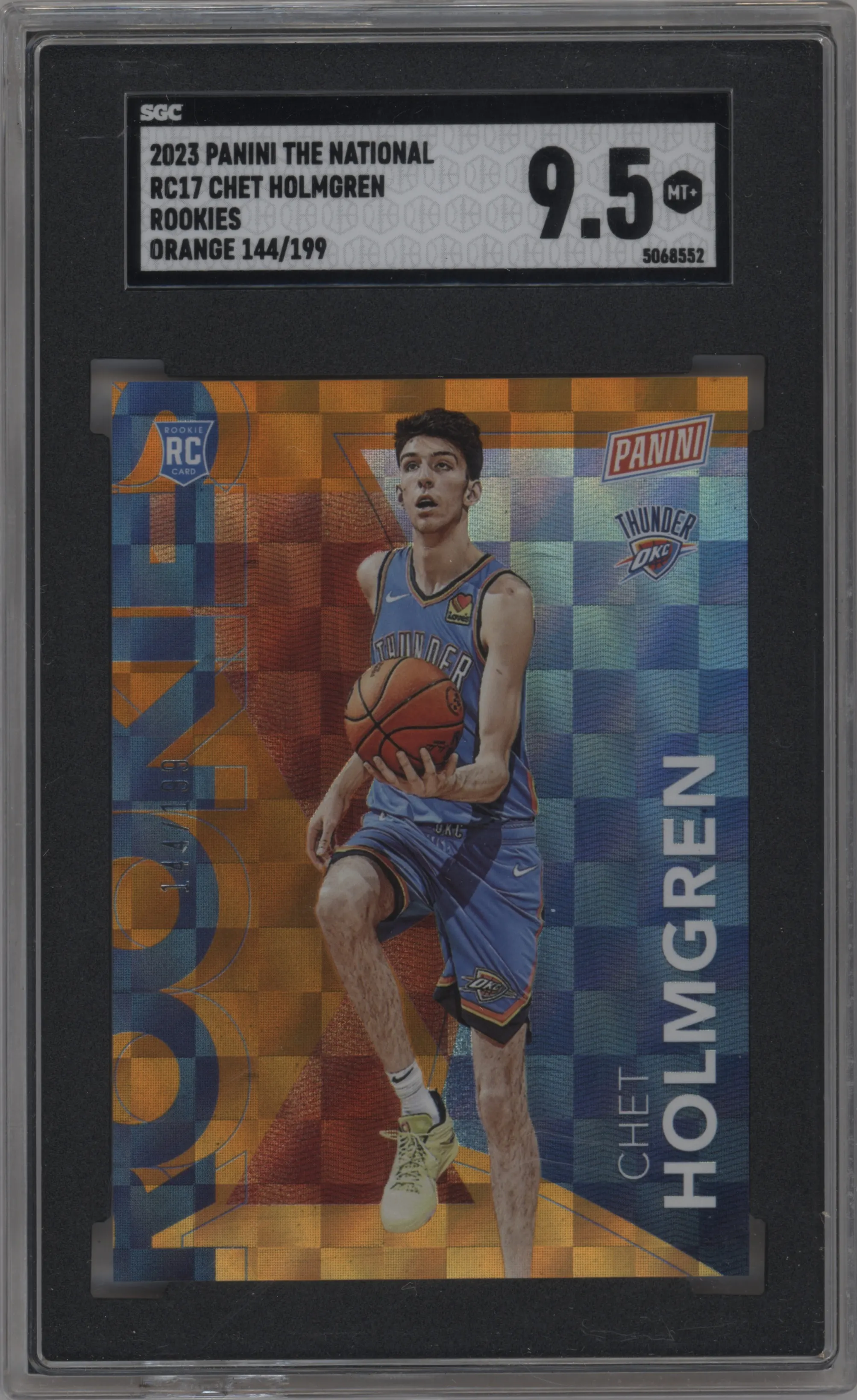 2023 Panini The National VIP Rookies Chet Holmgren Orange SGC 9.5