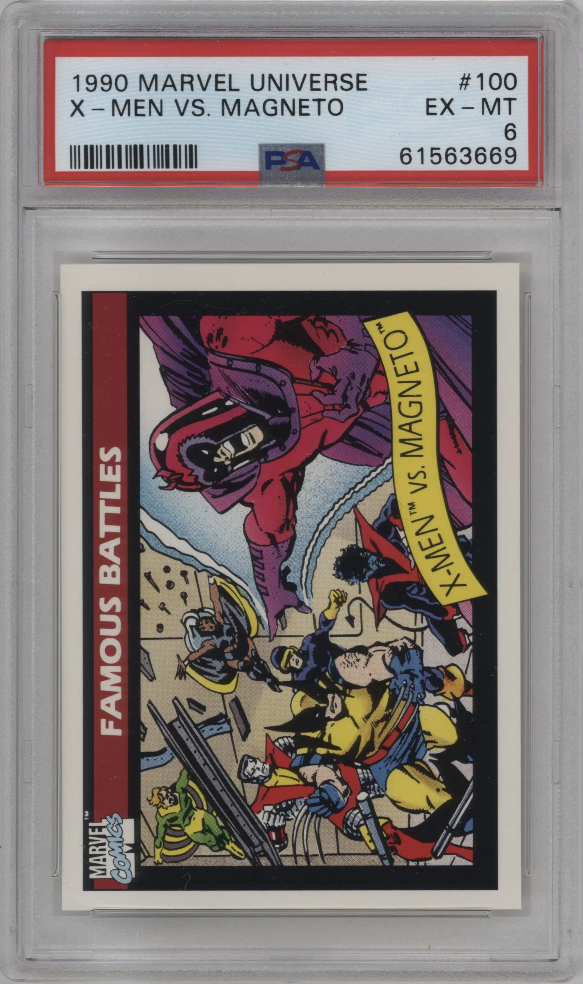 1990 Impel Marvel Universe X-Men vs. Magneto #100 PSA 6