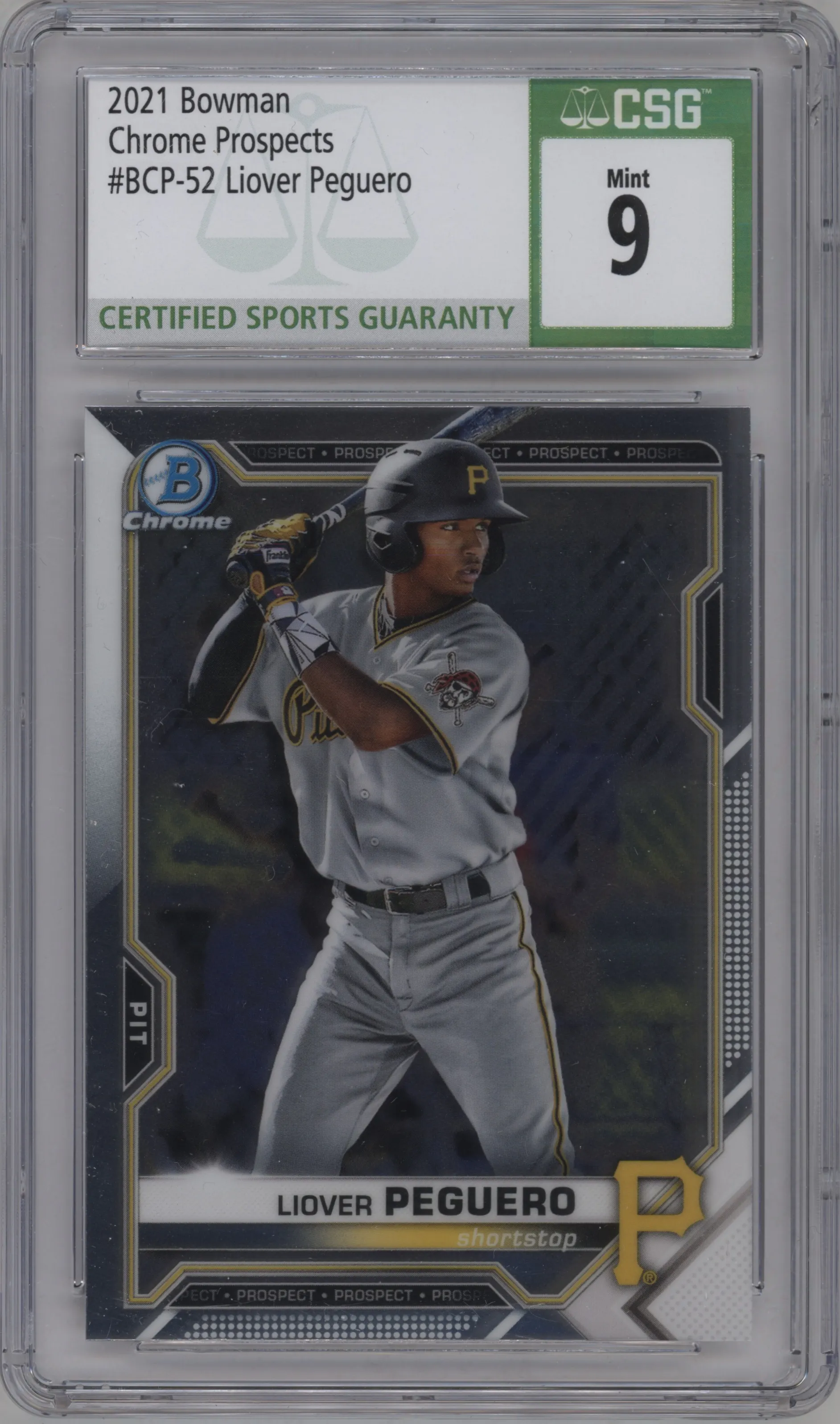 2021 Bowman Chr.Pros. Liover Peguero CGC 9