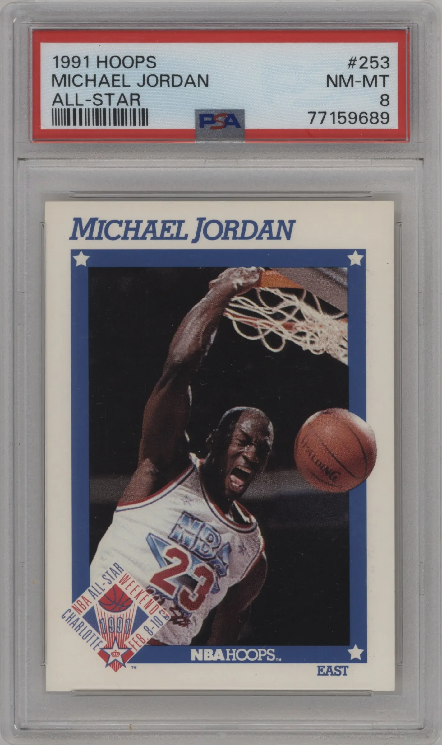 1991 NBA Hoops Michael Jordan #253 PSA 8