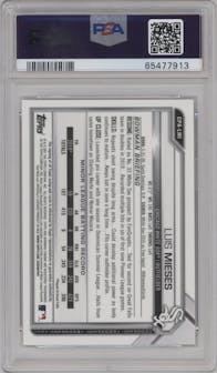 Luis Mieses from the 2021 Bowman Chrome set graded by PSA and given an overall grade of 10.