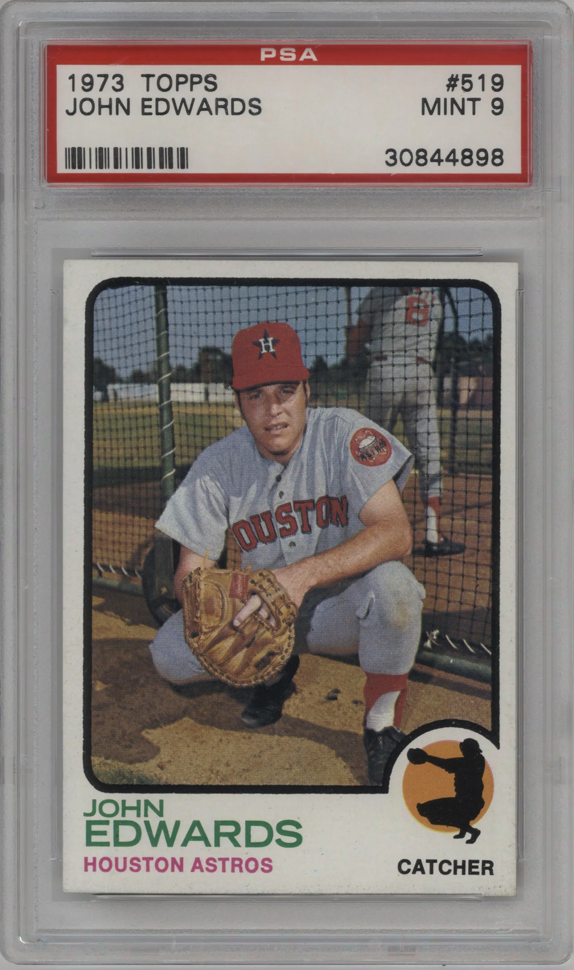1973 Topps Johnny Edwards #519 PSA 9