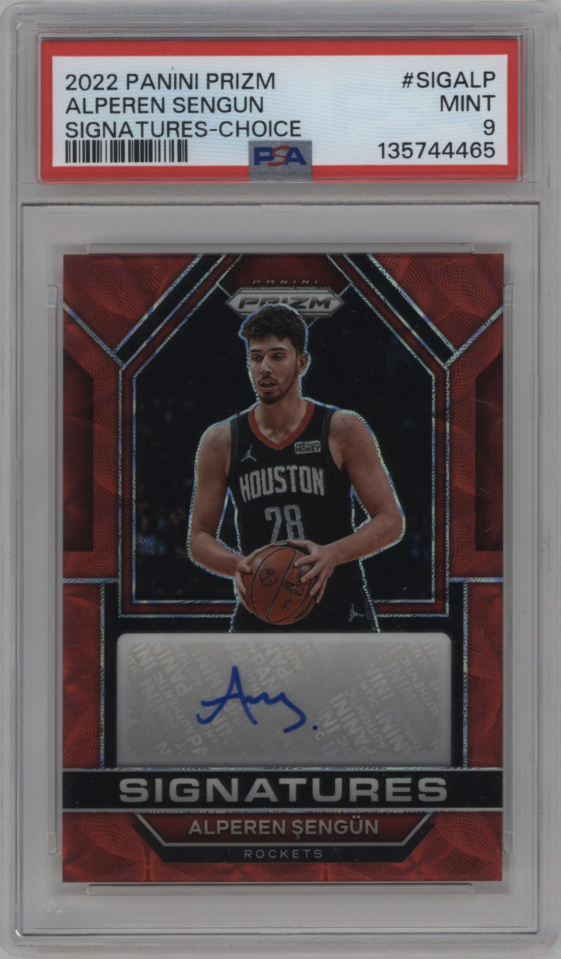 2022 Panini Prizm Sig. Alperen Sengun Choice Prizm PSA 9