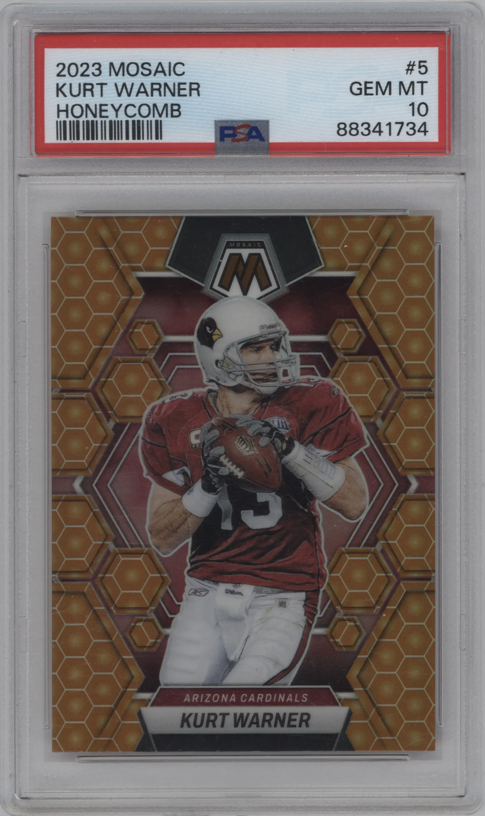 2023 Panini Mosaic Kurt Warner Honeycomb PSA 10
