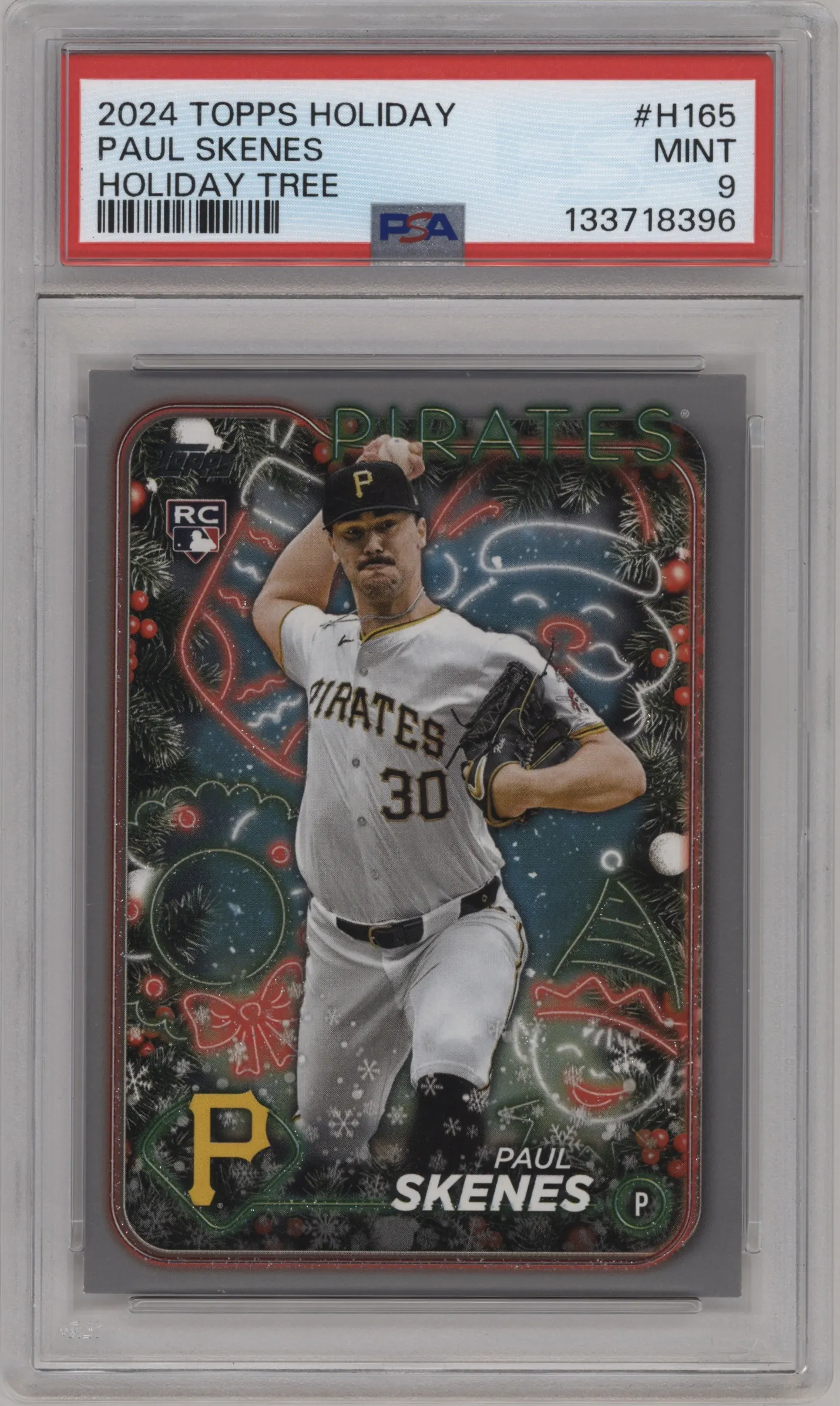 2024 Topps Holiday Paul Skenes Holiday Tree #H165 PSA 9