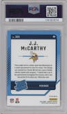 J.J. McCarthy from the 2024 Donruss set graded by PSA and given an overall grade of 9.