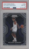 Anthony Edwards from the 2020-21 Panini Prizm set graded by PSA and given an overall grade of 8.