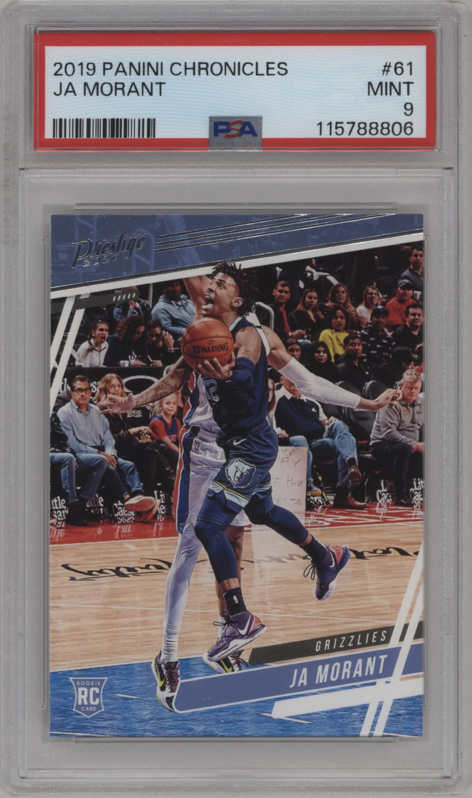 2019 Panini Chronicles Prestige Ja Morant PSA 9