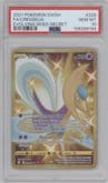 Cresselia from the 2021 Pokemon SWSH set graded by PSA and given an overall grade of 10.