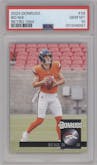 Bo Nix from the 2024 Donruss set graded by PSA and given an overall grade of 10.