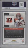 Tee Higgins from the 2020 Panini One set featuring a Black parallel graded by PSA and given an overall grade of 10.