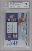 Tyrese Haliburton from the 2020-21 Panini Contenders Optic set graded by Beckett and given an overall grade of 9.