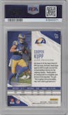 Cooper Kupp from the 2022 Panini Phoenix set featuring a Onyx parallel graded by PSA and given an overall grade of 9.