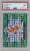 Bo Nix from the 2024 Panini Mosaic set featuring a Green Mosaic parallel graded by PSA and given an overall grade of 9.