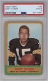 Bart Starr from the 1963 Topps set graded by PSA and given an overall grade of 4.