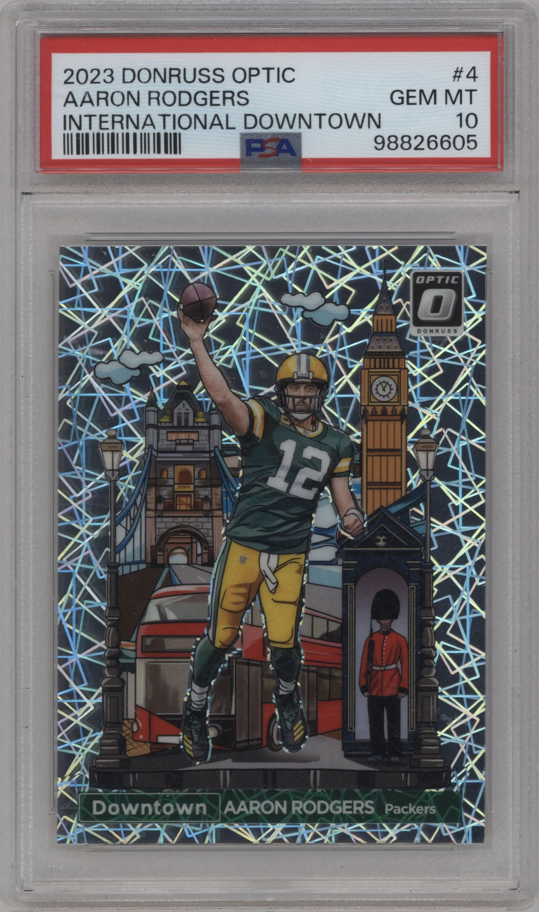 2023 Donruss Optic International Downtown Aaron Rodgers #4 PSA 10