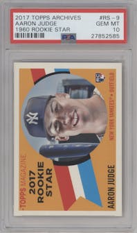 Aaron Judge from the 2017 Topps Archives set graded by PSA and given an overall grade of 10.
