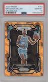 Brandon Miller from the 2023-24 Panini Prizm set featuring a Orange Ice parallel graded by PSA and given an overall grade of 10.