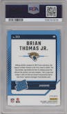 Brian Thomas Jr. from the 2024 Donruss set graded by PSA and given an overall grade of 9.