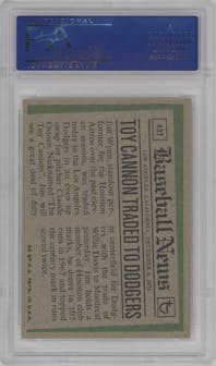 Jim Wynn from the 1974 Topps set graded by PSA and given an overall grade of 7.