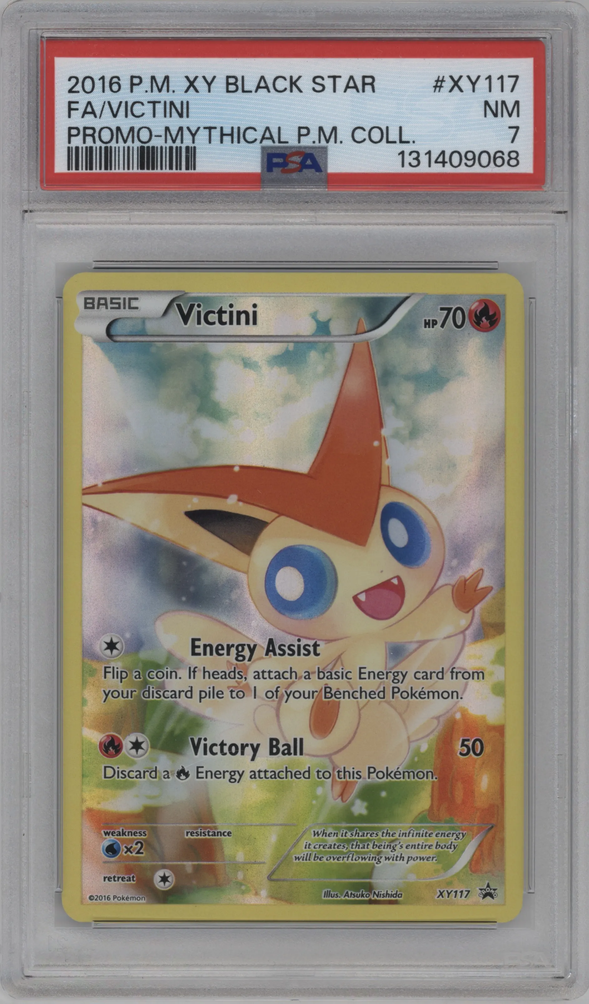 2016 Pokemon XY Victini Mythical Pokemon Coll. #XY117 PSA 7