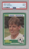 Troy Aikman from the 1989 Score set graded by PSA and given an overall grade of 9.