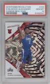 Shai Gilgeous-Alexander from the 2018-19 Panini Revolution  set featuring a Chinese New Year parallel graded by PSA and given an overall grade of 10.