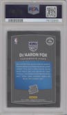 De'Aaron Fox from the 2017-18 Panini Donruss Optic set graded by PSA and given an overall grade of 10.