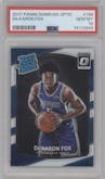 De'Aaron Fox from the 2017-18 Panini Donruss Optic set graded by PSA and given an overall grade of 10.