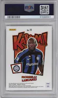 Romelu Lukaku from the 2022-23 Panini Donruss  set graded by PSA and given an overall grade of 10.